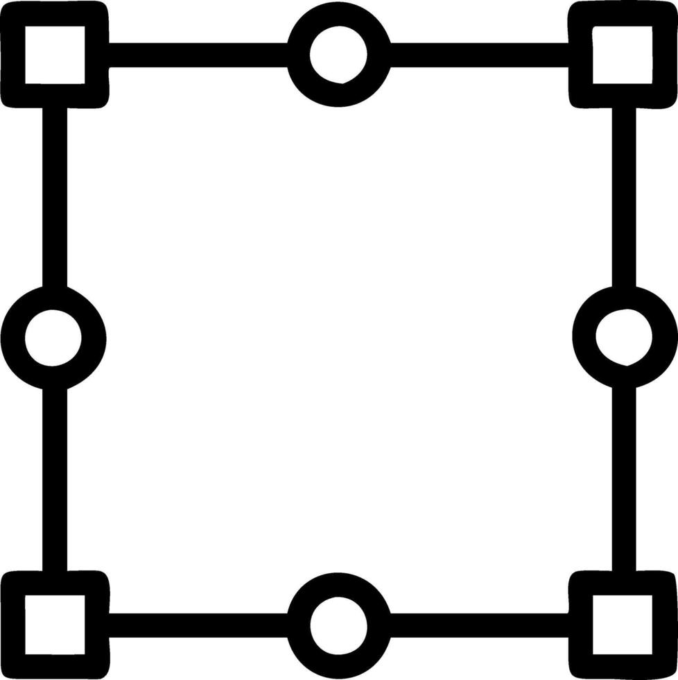 Digital mesh border with data nodes and copy space vector
