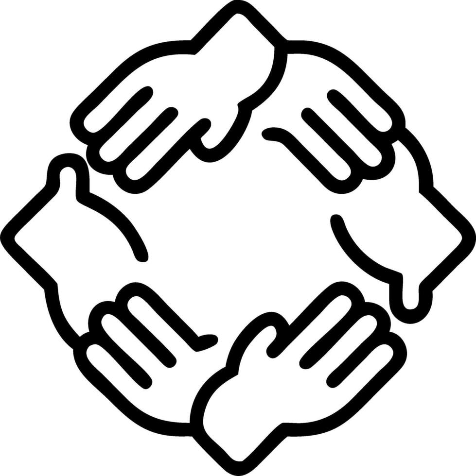 Diverse Hands Unite vector