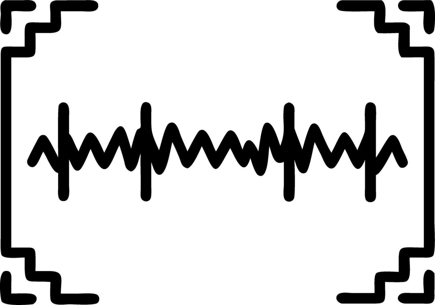 Digital waveform border with light pulses and copy space vector