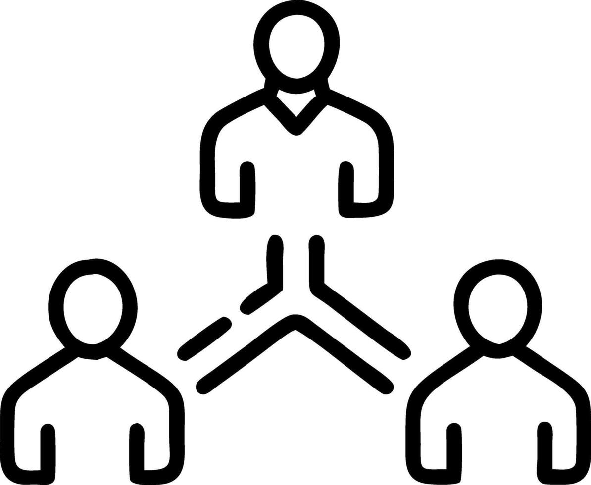 Financial officer collaborating with a team in an open plan office vector