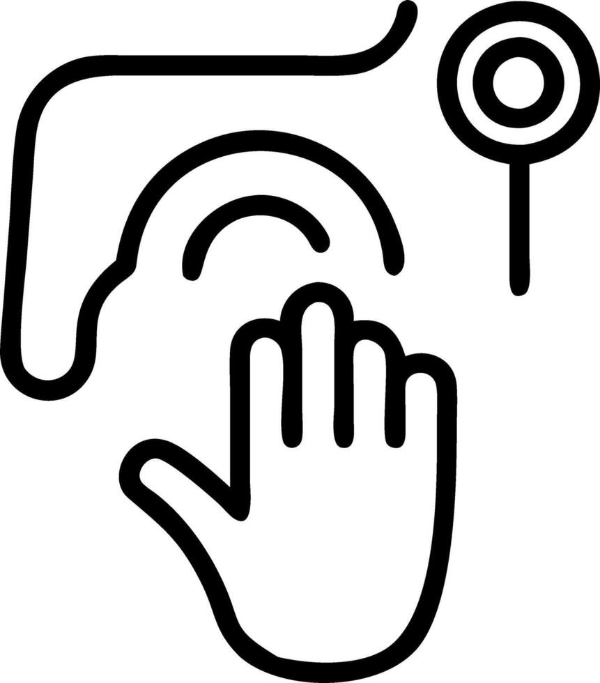 Fingerprint scanner with party symbols vector