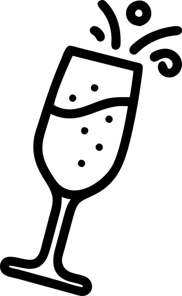 Floating Champagne Flute Splash vector