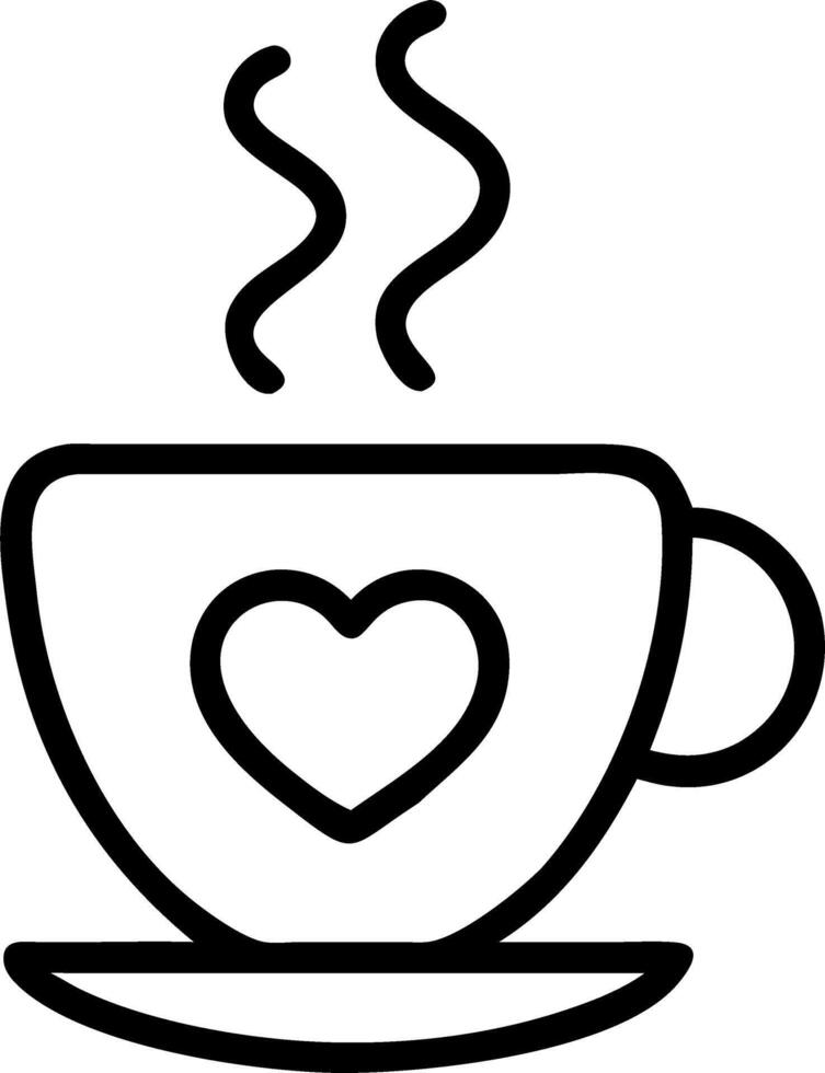 Floating coffee cup with steam forming a heart shape with Coffee Love text vector