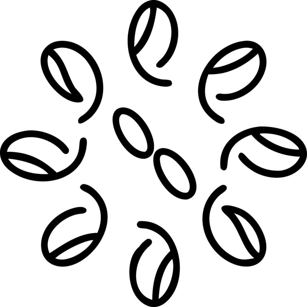 Floating coffee beans forming a spiral with a Morning Boost text vector