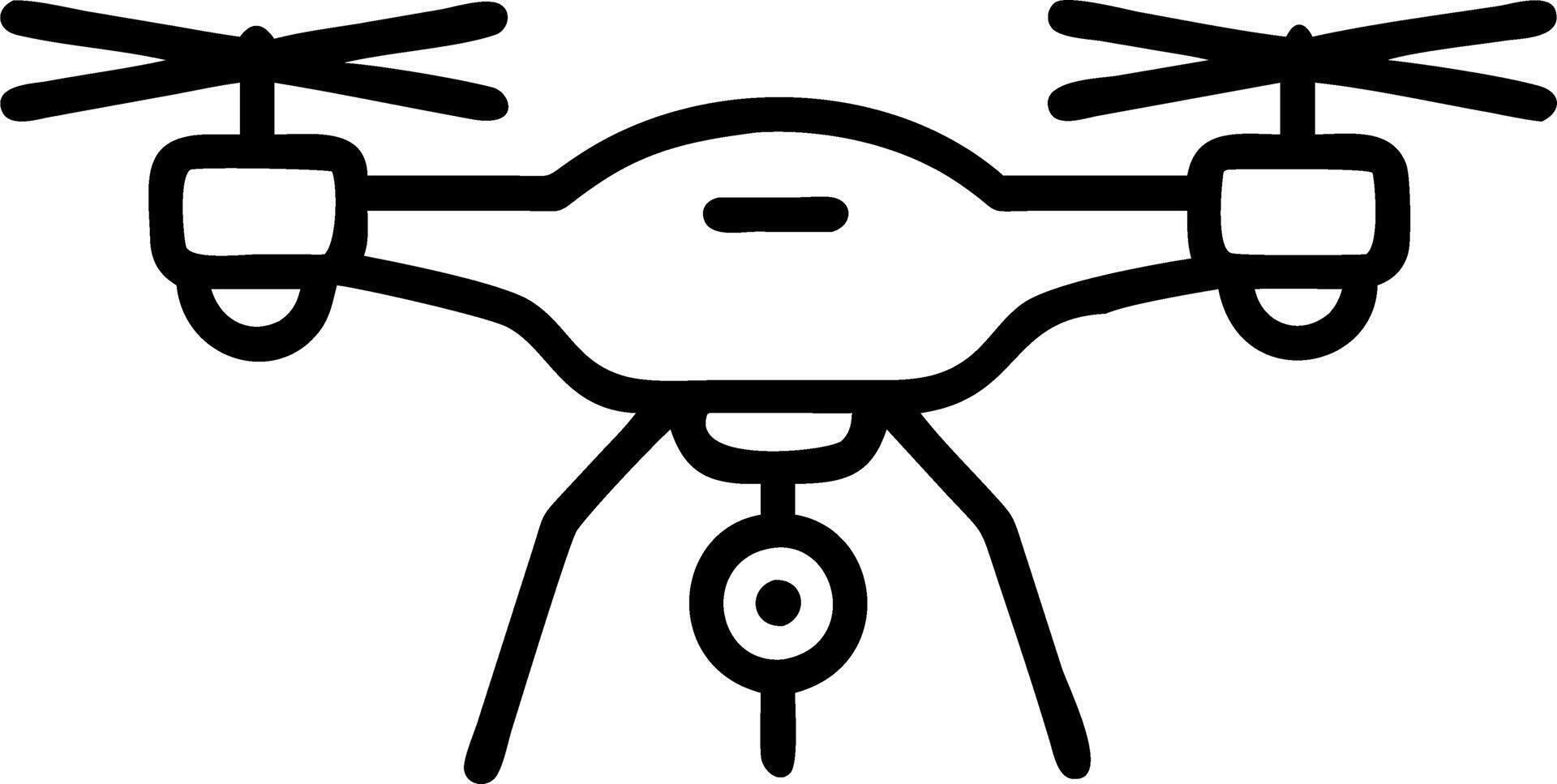 Floating futuristic drone with hovering capabilities on an isolated white background vector