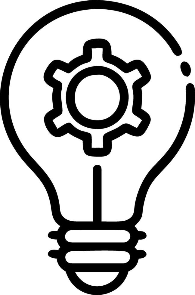 Floating Light Bulb and Gear vector