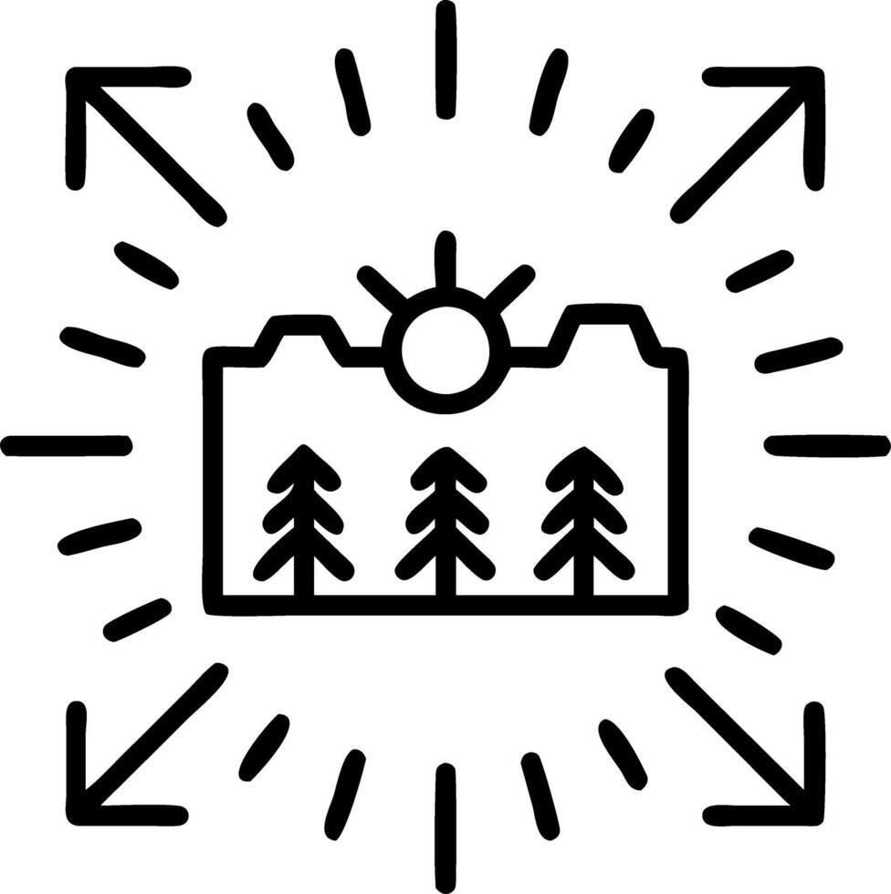 Forest Canopy and Sun Rays Border Frame with Copy Space vector