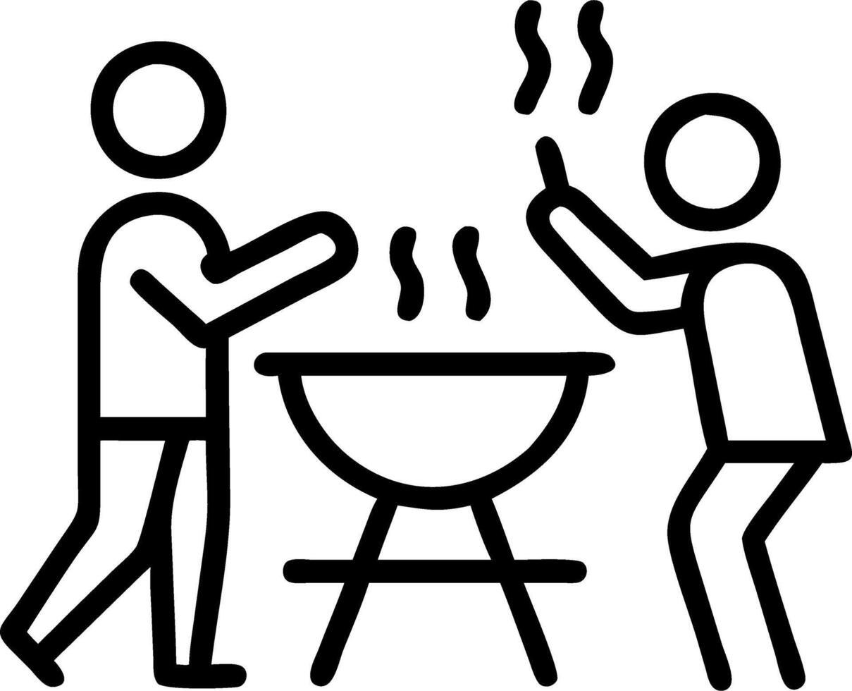 Friends laughing and enjoying drinks at a barbecue party vector