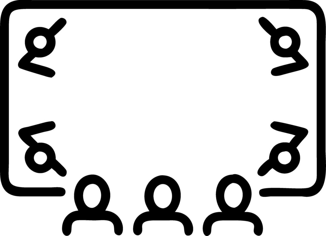 Fundraising goal frame with donor silhouettes vector