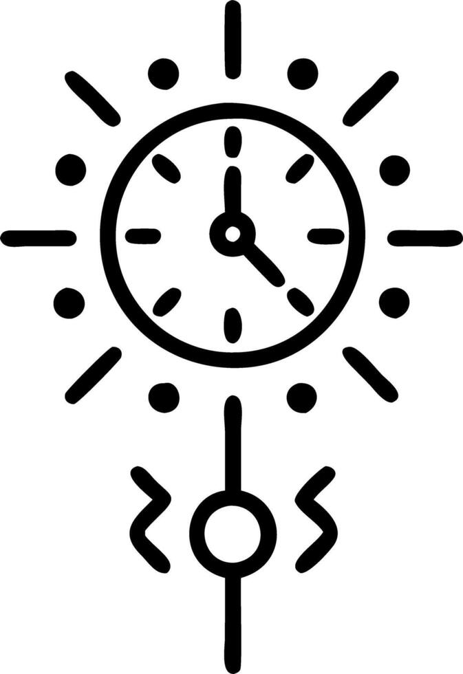Futuristic New Year Clock vector
