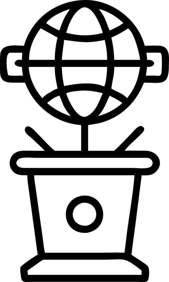 Globe Network Podium vector