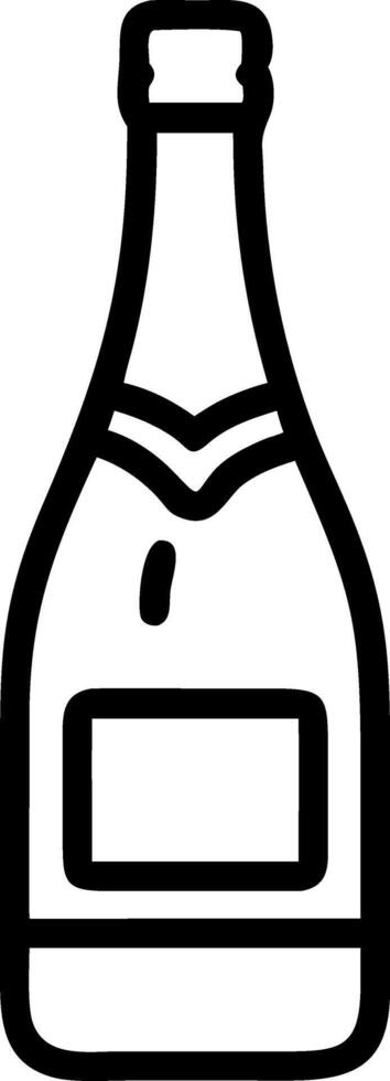 Glossy Champagne Bottle vector