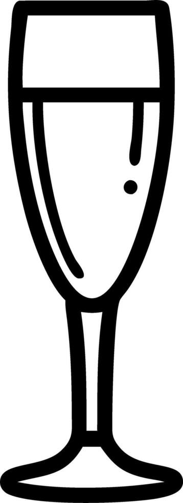 Glossy Champagne Flute vector