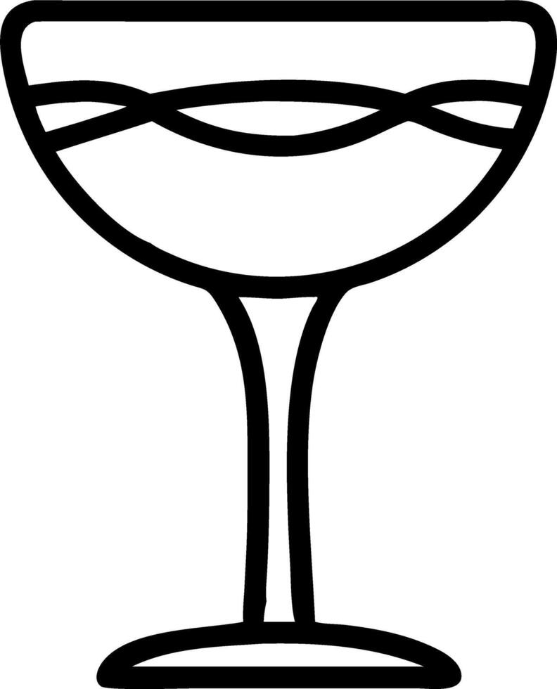 Glossy Champagne Coupe vector