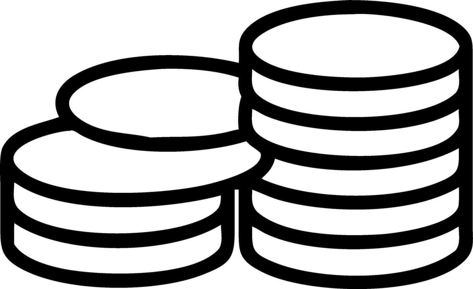 Glossy Coins Stack with Copy Space vector