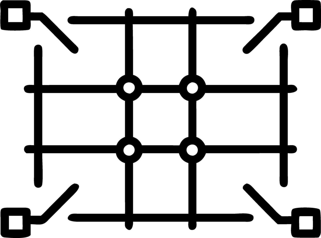 Glossy digital grid with neon highlights as a technology banner background vector