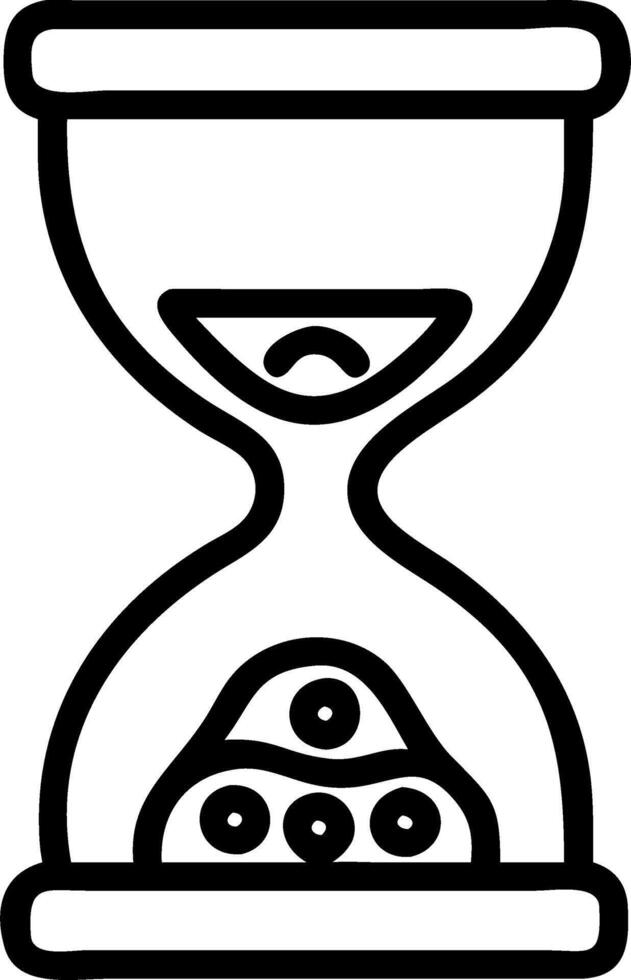 Glossy hourglass with falling coins vector