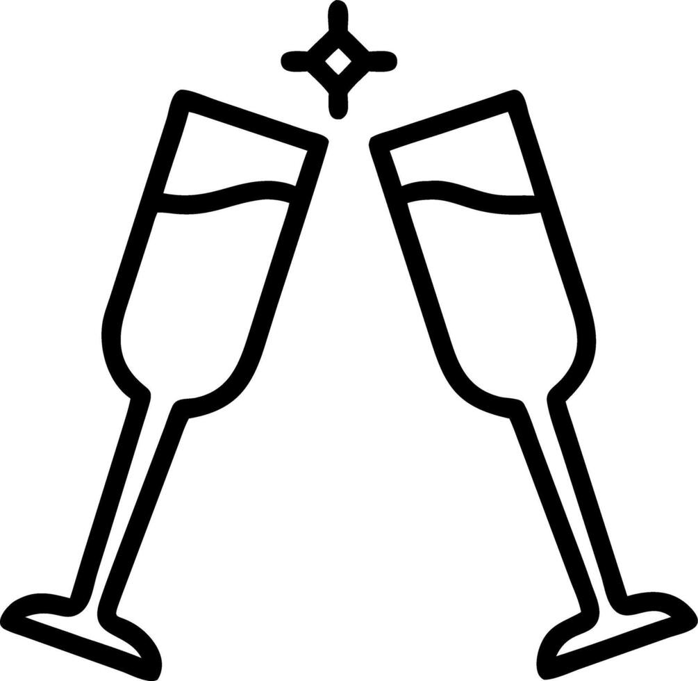 Glossy marble floor with champagne flutes casting elongated shadows vector