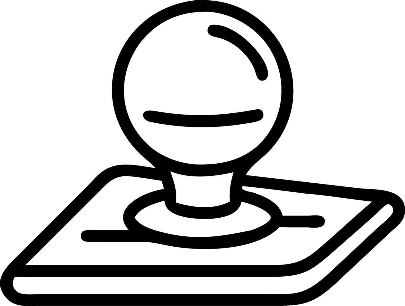 Glossy paperweight on top of a stack of financial documents on a glass desk vector