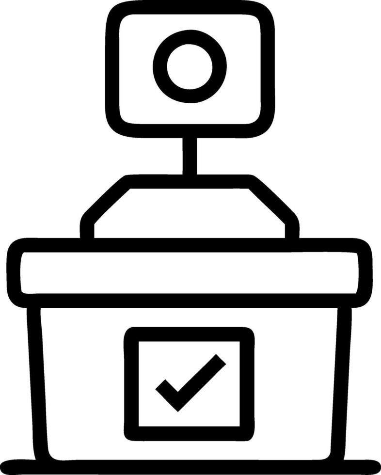 Glossy podium with vote counter vector