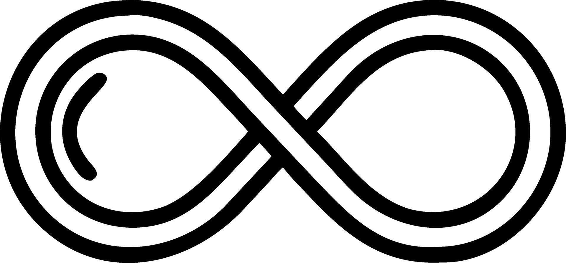 Glossy white infinity symbol vector