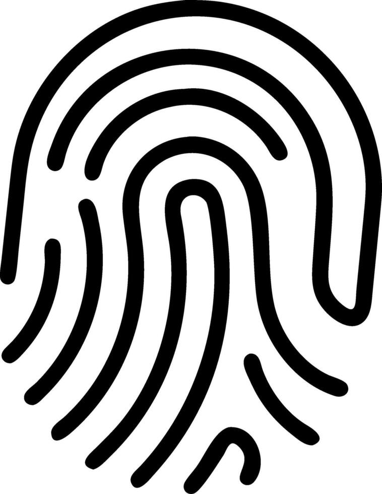 Glossy white fingerprint vector