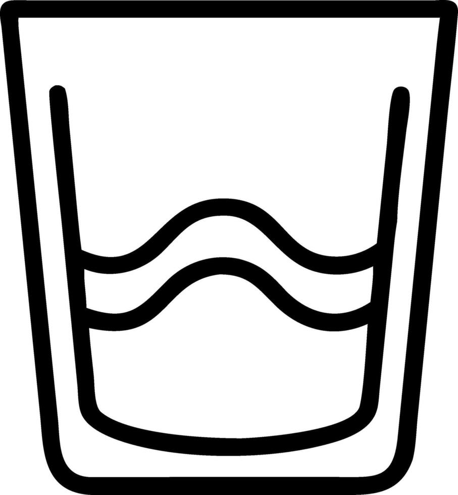 Glowing digital waves forming a whiskey tumbler vector