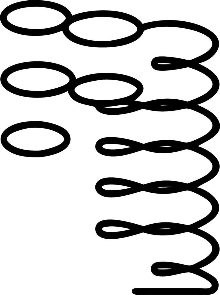 Growth spiral outline tiles vector