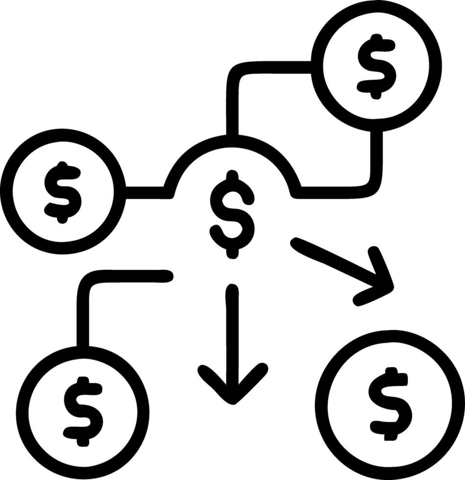 Holographic campaign finance flowchart vector
