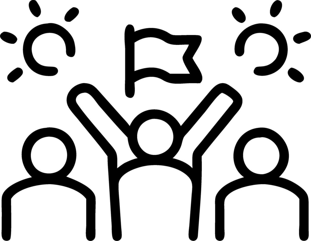 Holographic campaign rally crowd vector