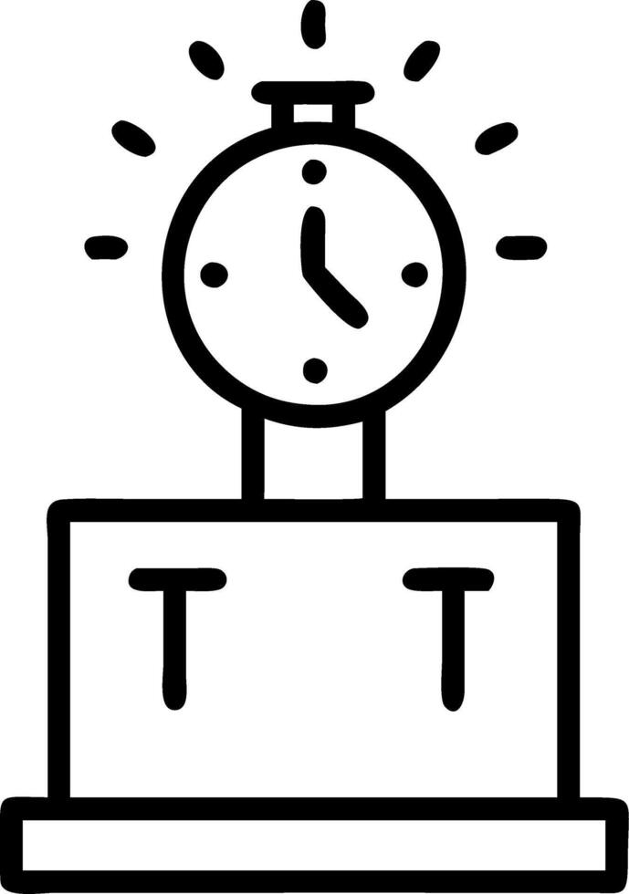 Holographic Clock Podium vector