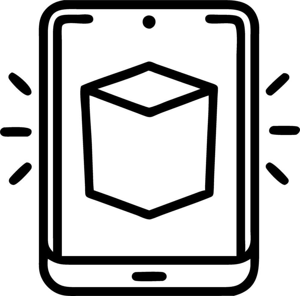 Holographic Device Frame vector