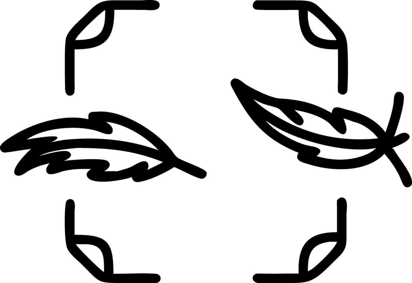 Holographic Feather Frame vector