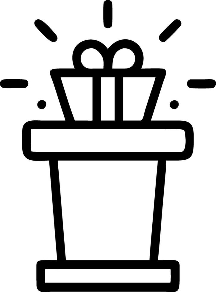 Holographic Gift Box Podium vector