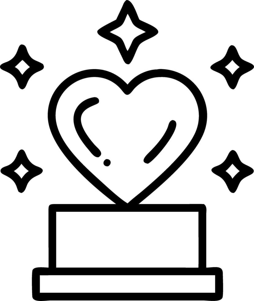 Holographic Heart Podium vector