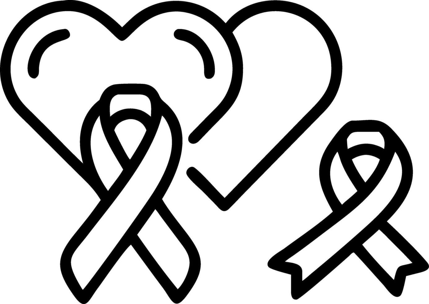 Holographic Heart and Ribbon Elements vector
