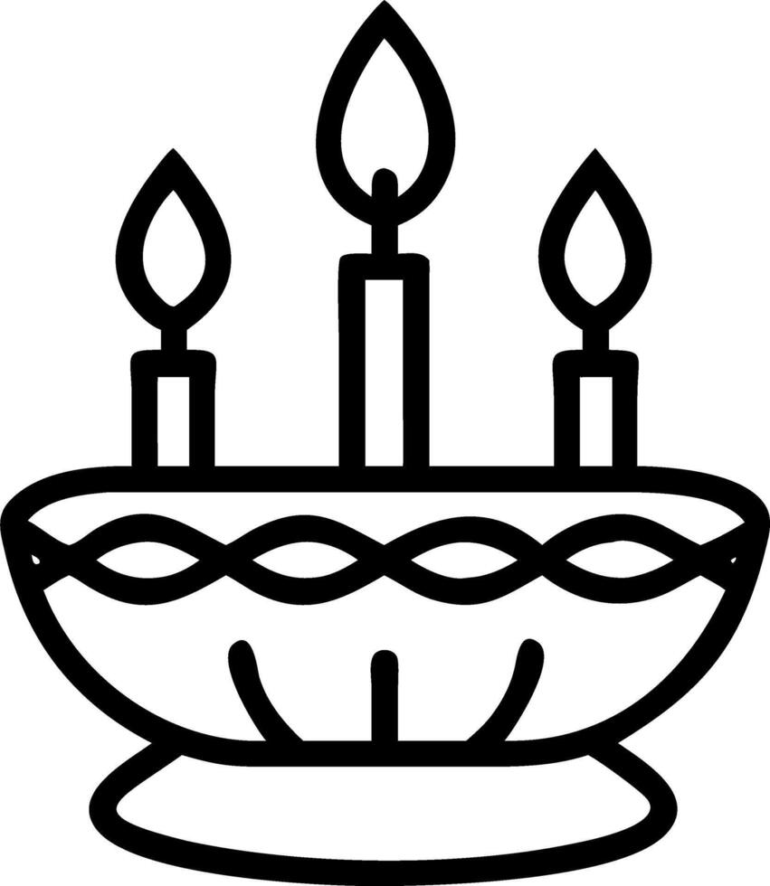 Holographic Krathong with Glowing Candles vector
