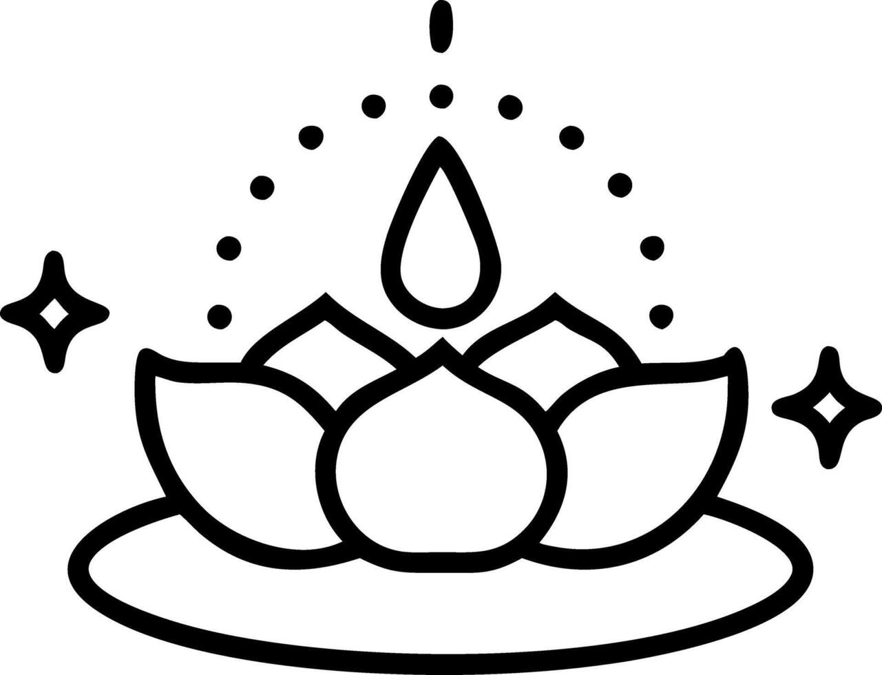 Holographic Loy Krathong with Glowing Beads vector
