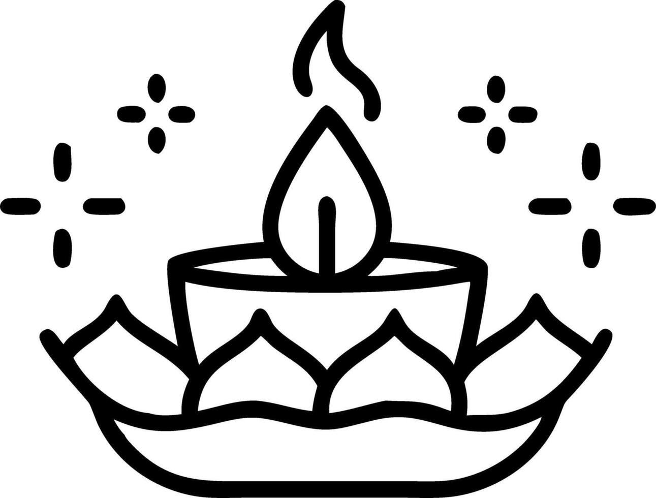 Holographic Loy Krathong with Glowing Ribbons vector