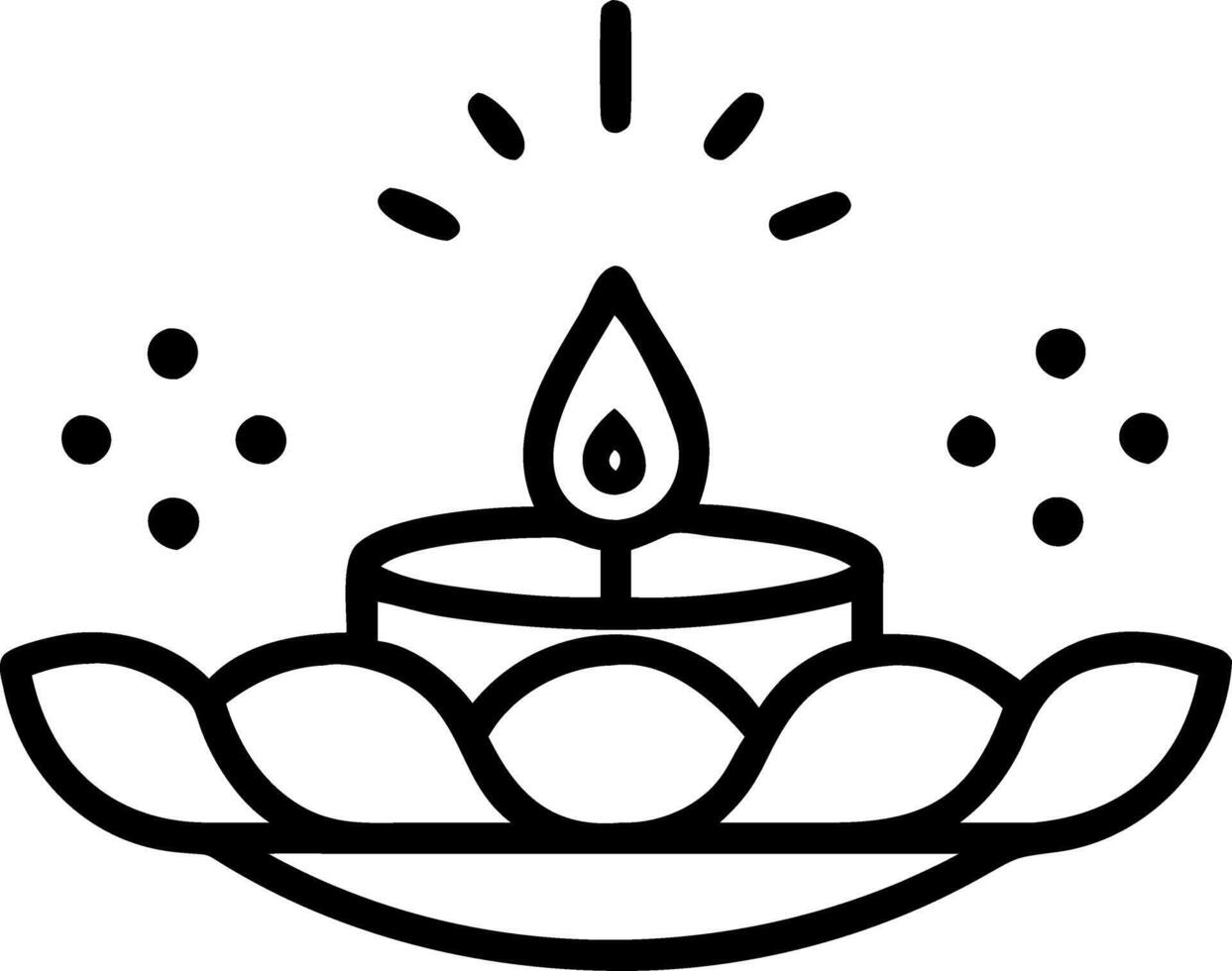 Holographic Loy Krathong with Glowing Petals vector
