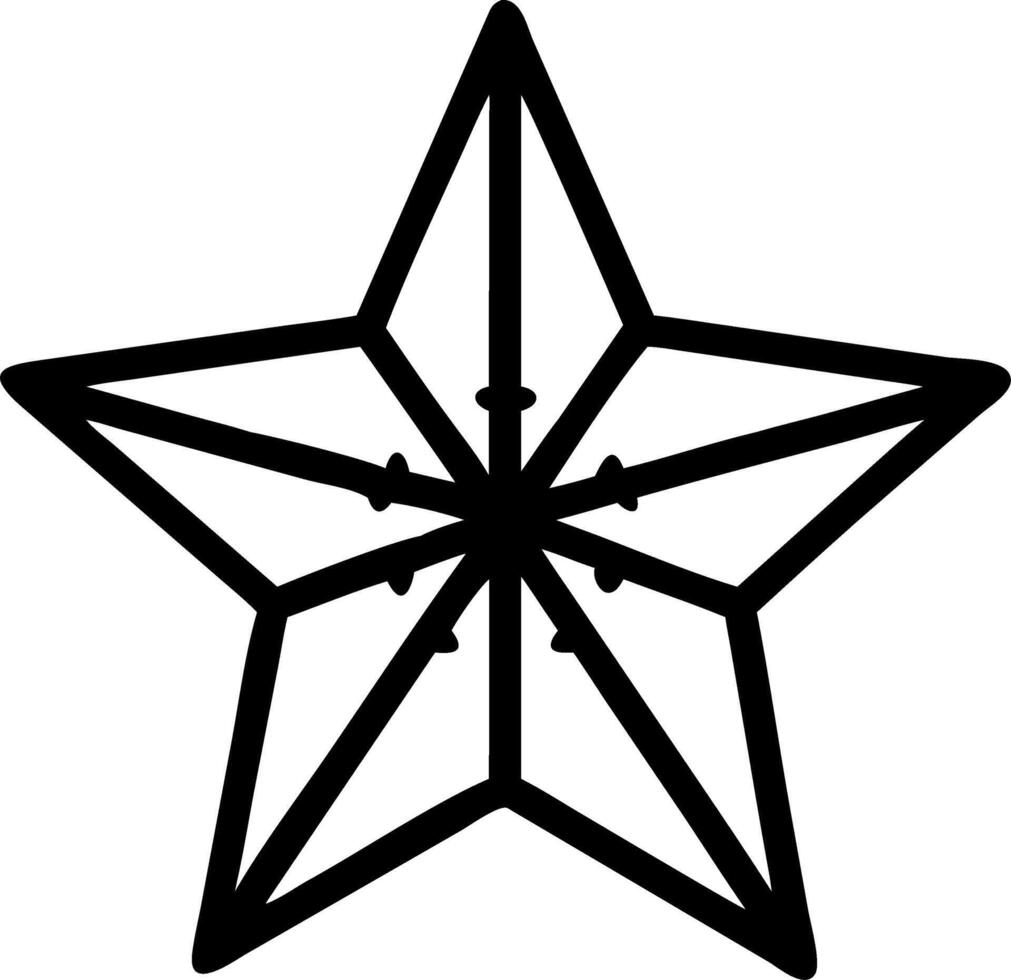 Holographic Star Ornament vector