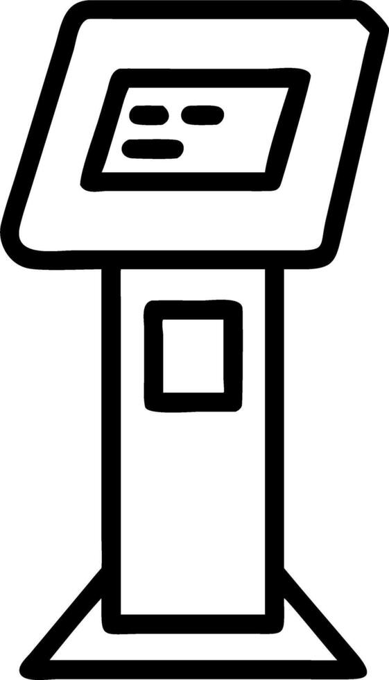 Holographic voter registration kiosk vector