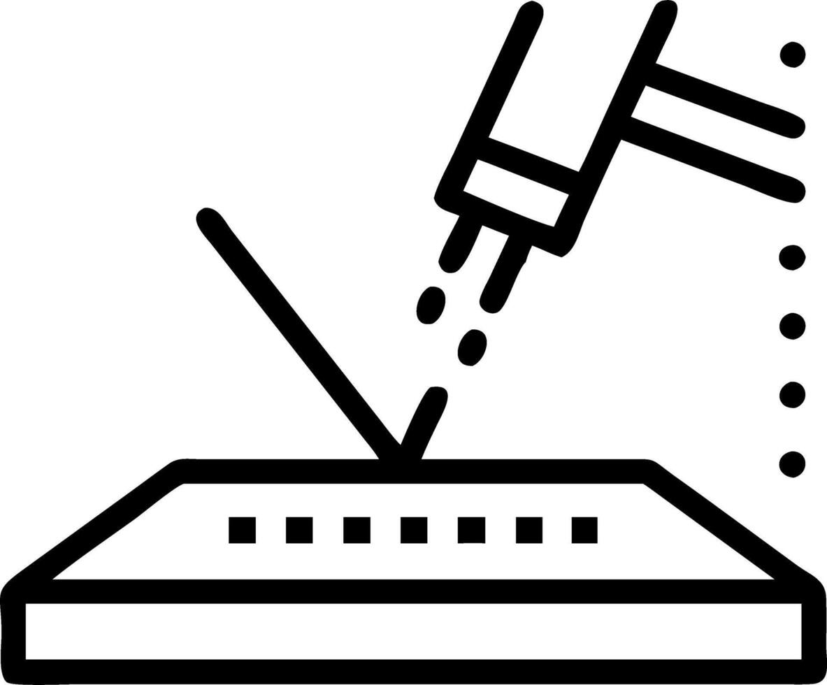 Laser etched microchip catalog vector