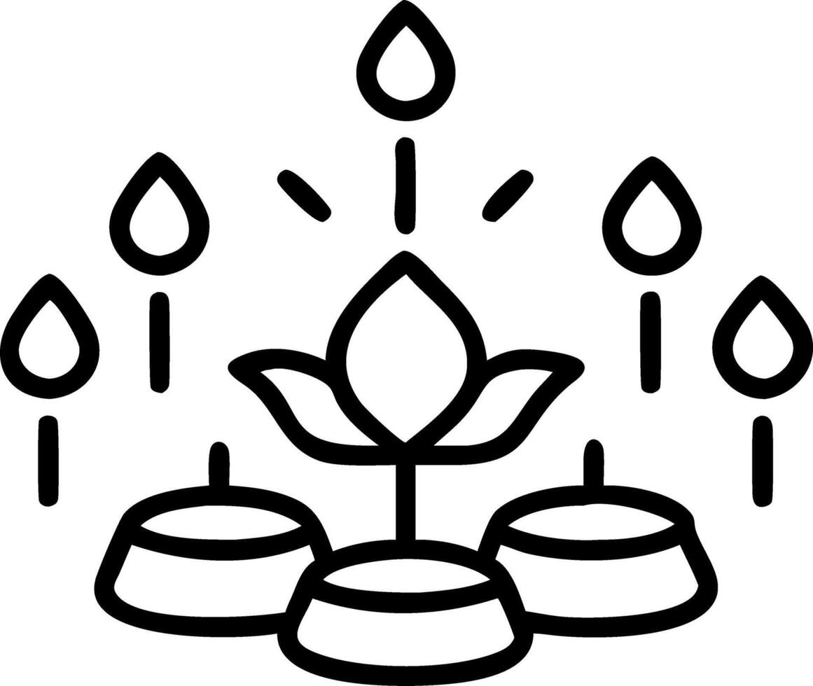 Loy Krathong with Floating Lanterns vector