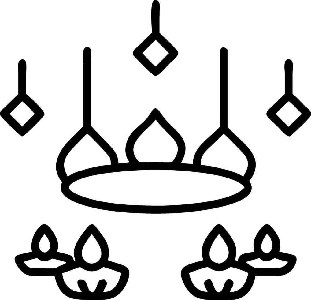 Loy Krathong with Floating Lanterns vector
