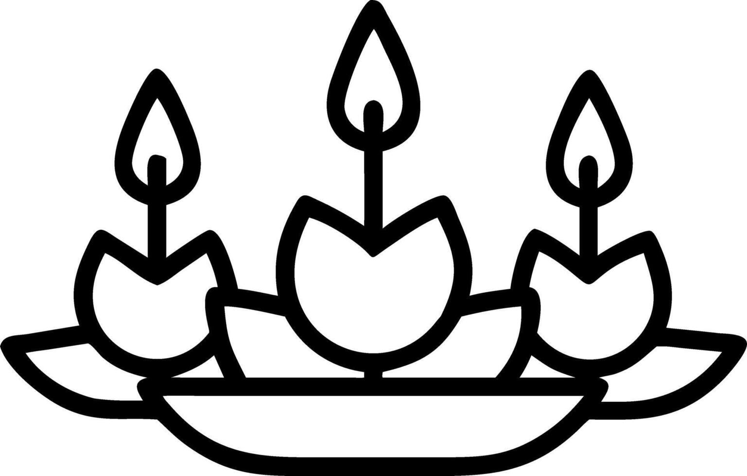 Loy Krathong with Glowing Candles and Lotus on a Glossy River vector