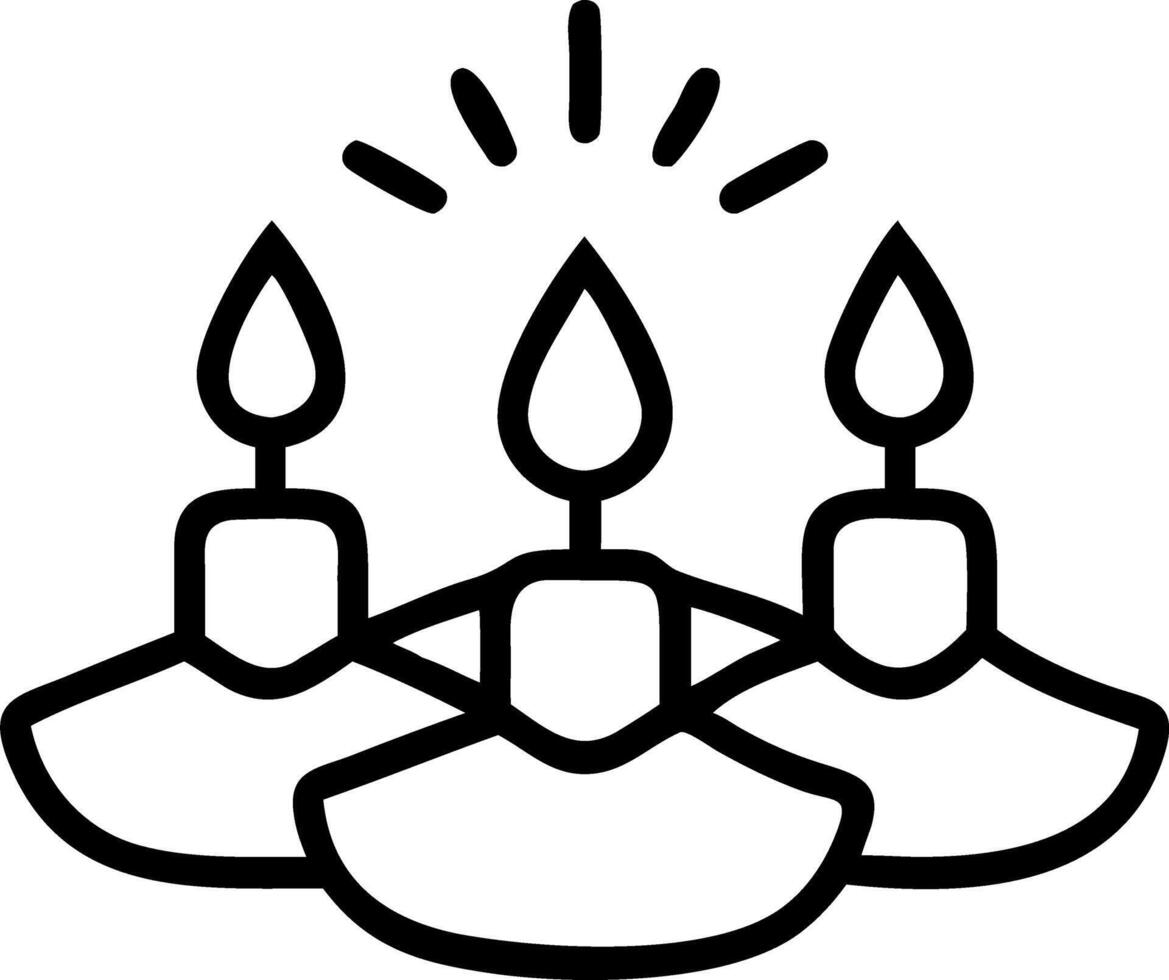 Loy Krathong with Glowing Candles vector