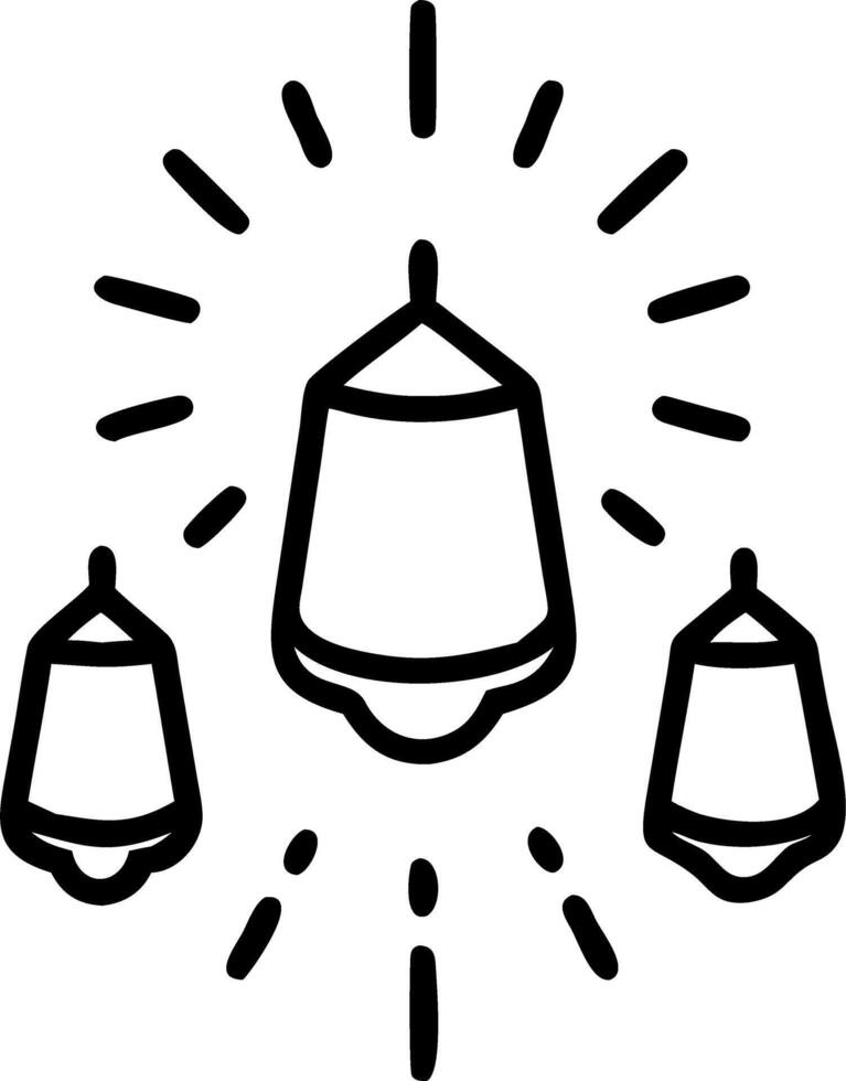 Loy Krathong with Glowing Lanterns vector