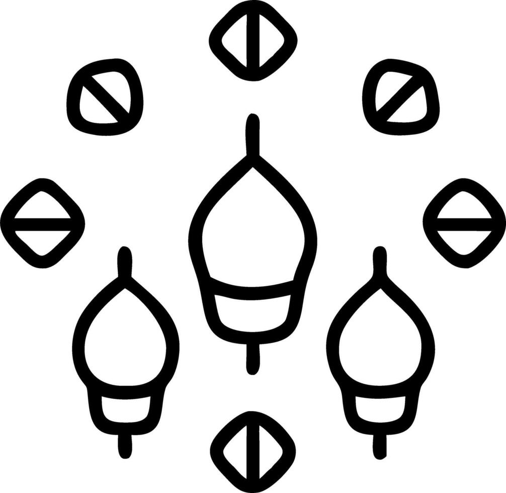 Loy Krathong with Glowing Lanterns vector