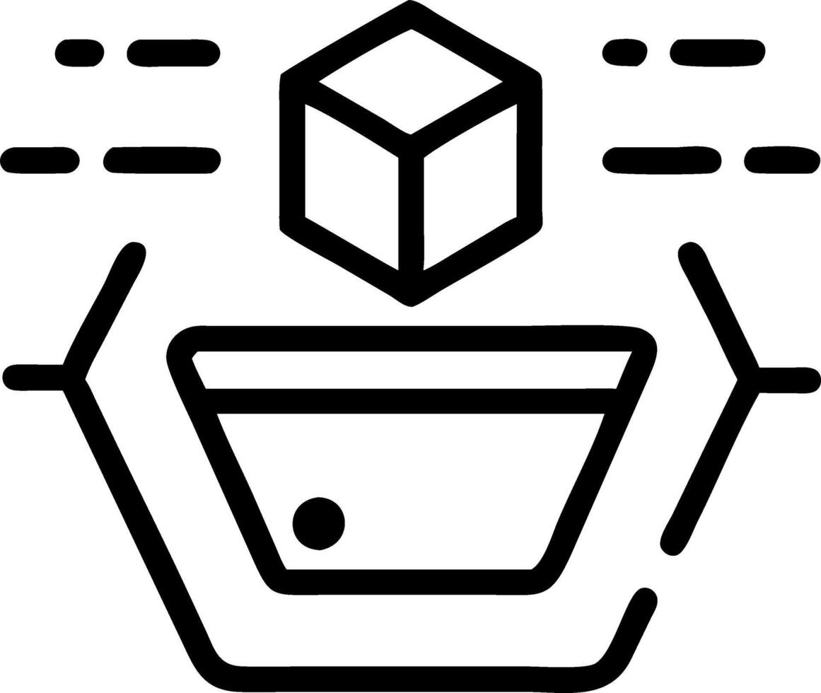 Macro Lens on Futuristic Shopping Cart vector